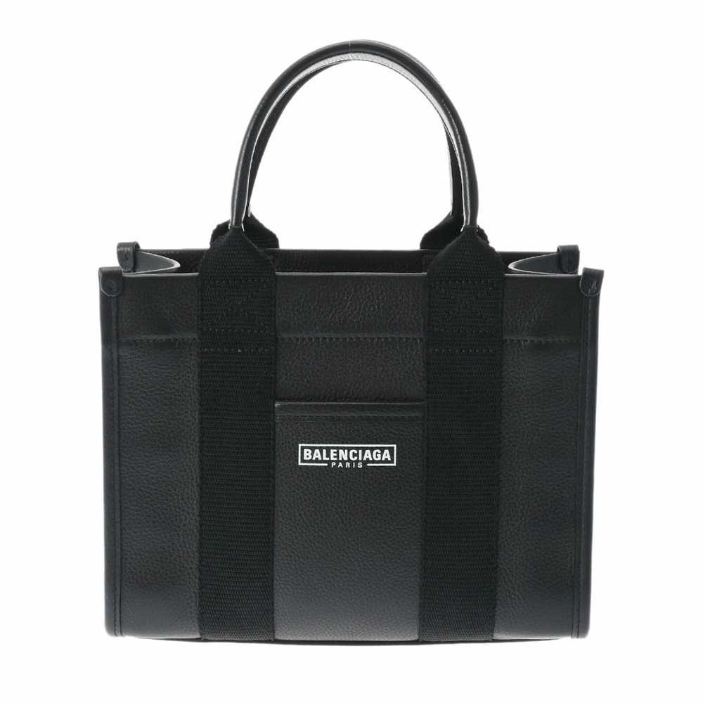 BALENCIAGA Black Silver Leather Bag